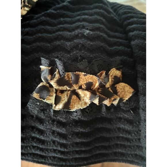 Chico’s Black Textured Cotton Jacket with Ruffle Trim – Size 0 (S/P Equivalent) - Picture 6 of 6